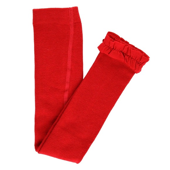 Rufflebutts Infant Girls 0-6M Red Footless Ruffle Tights NEW - Picture 1 of 3